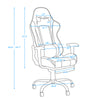 Swivel Chair Racing Gaming Chair Office Chair with Footrest Tier