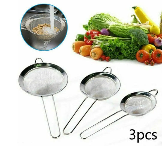 Stainless Steel 3 in 1 Liquid Colanders Set - Shakefav.com