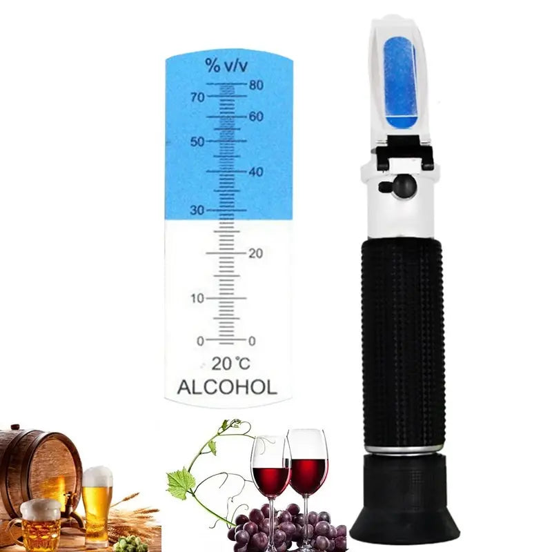 0-80% Alcohol Refractometer ATC Liquor Tester Alcoholometer Teal Simba