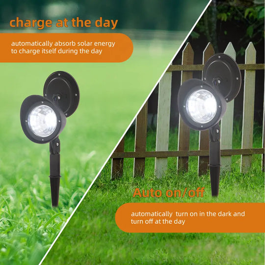 2pcs Solar Landscape Spotlight LED Lighting for Garden - Shakefav.com