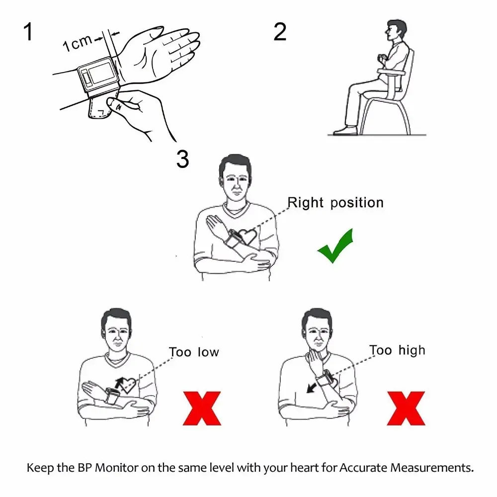 Cuff Wrist Sphygmomanometer Blood Presure Monitor - Shakefav.com