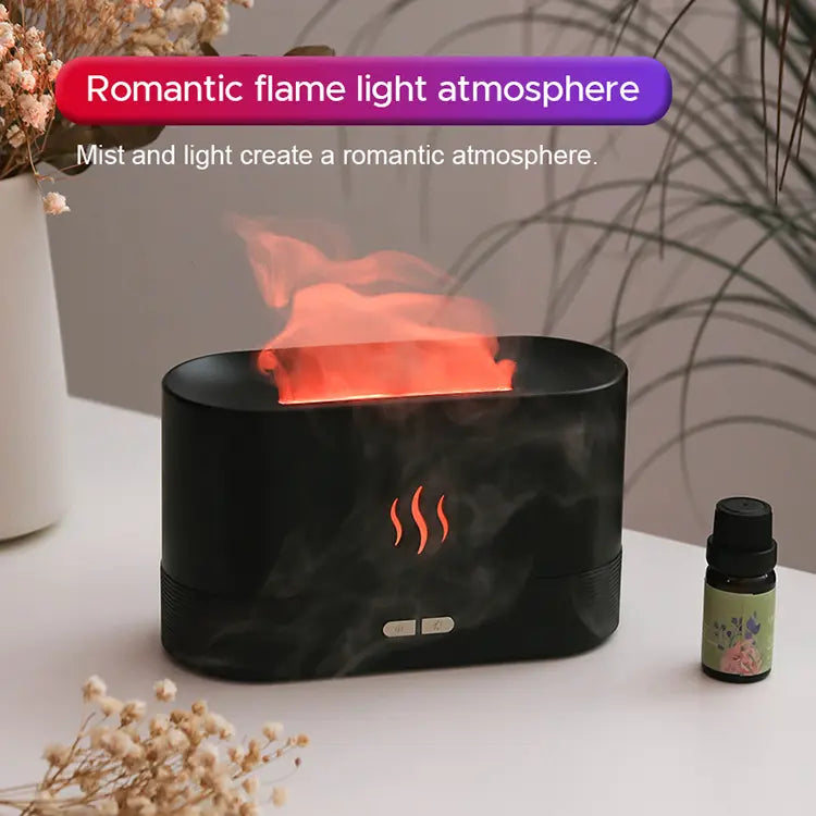 Colorful Flame Air Humidifier USB Aroma Diffuser Lilac Milo