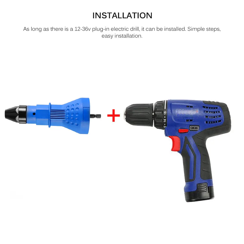 Electric Rivet Nut Gun adaptor Teal Simba