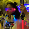 نظارات Cyberpunk LED المزخرفة بـ 7 ألوان، نظارات مضيئة LED
