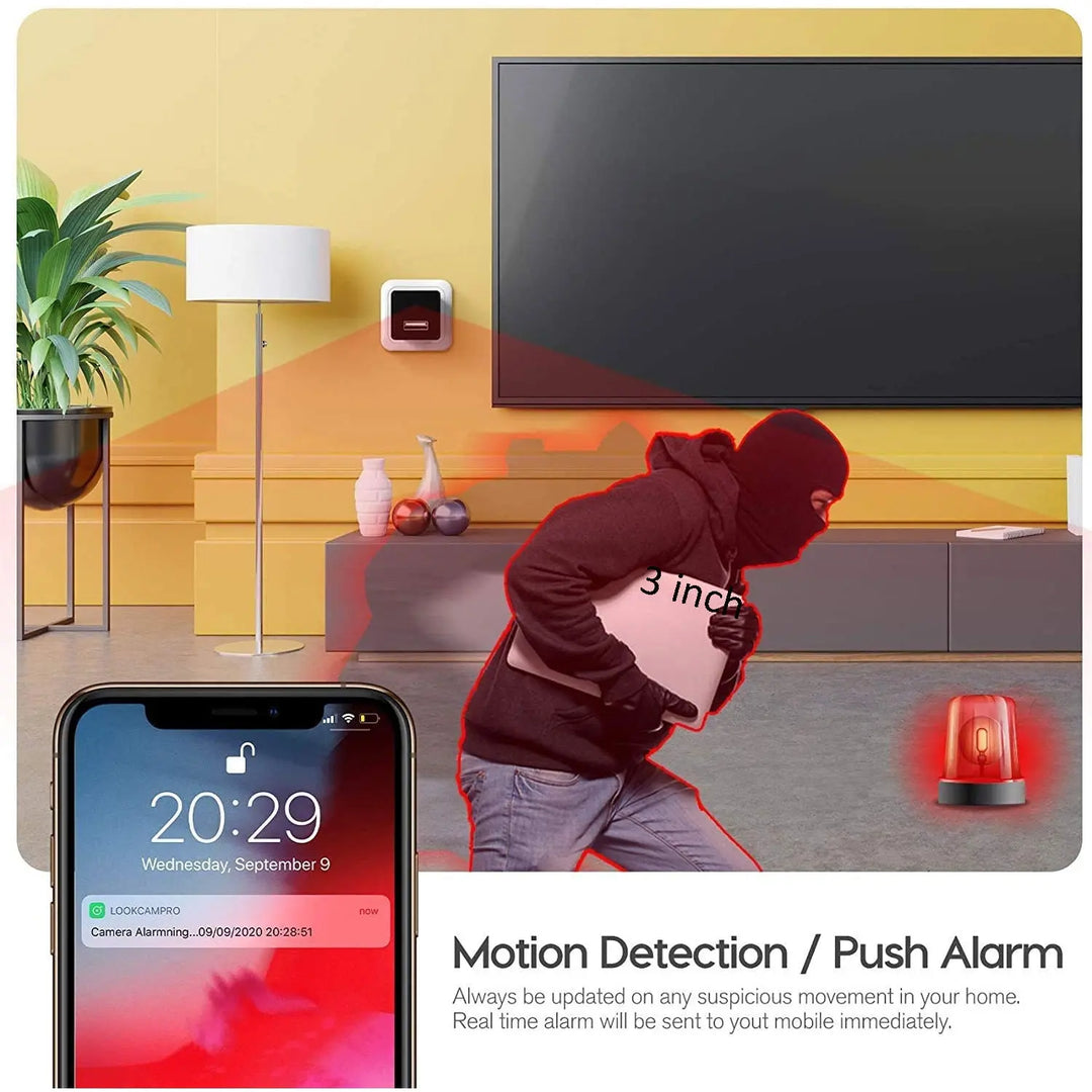 1080P HD Mini Camera Night Vision Charger Camera For Home Security - Shakefav.com