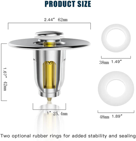 UNIVERSAL WASH BASIN BOUNCE DRAIN FILTER - Shakefav.com