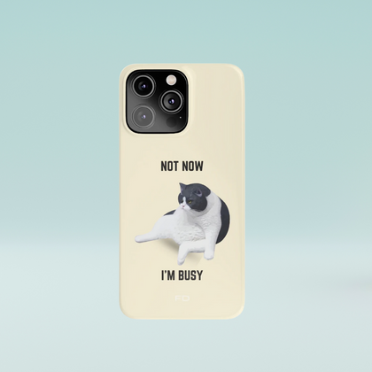 Coque fine sur le thème du chat qui s'ennuie pour iPhone série 14