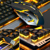 Ninja Dragons Tungsten Gold Metal Frame Gaming Keyboard and Mouse Set