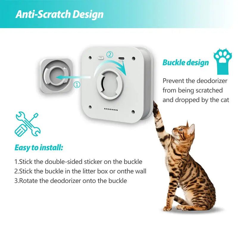 Smart Cat Odor Purifier for Cat Litter Box Deodorizer Dog Air Cleaner - Shakefav.com