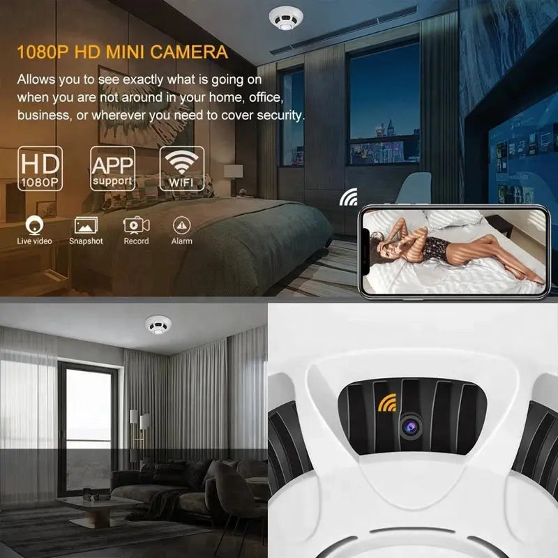 Smoke Alarm Design Camera Wifi Camera Ceiling Camere Home Security - Shakefav.com