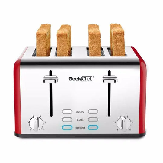 Stainless Steel Toaster Dual Control Panel for Baking Bread - Shakefav.com