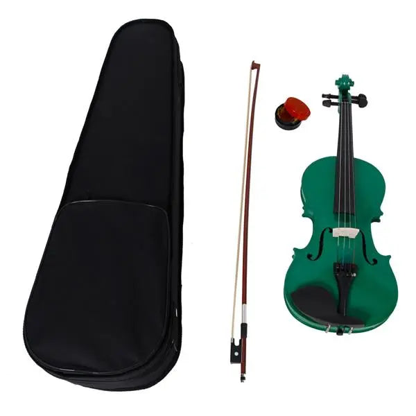 4/4 Acoustic Violin Case Bow Rosin Teal Simba