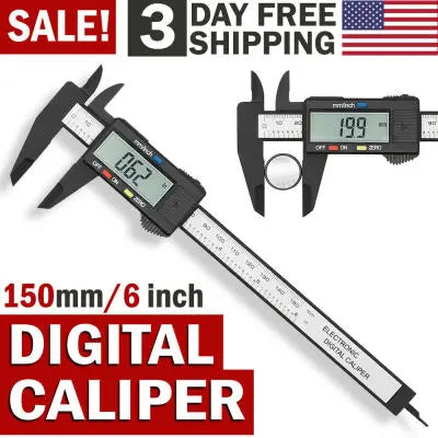 Digital Caliper Electronic Gauge Carbon Fiber Vernier Micrometer Ruler - Shakefav.com