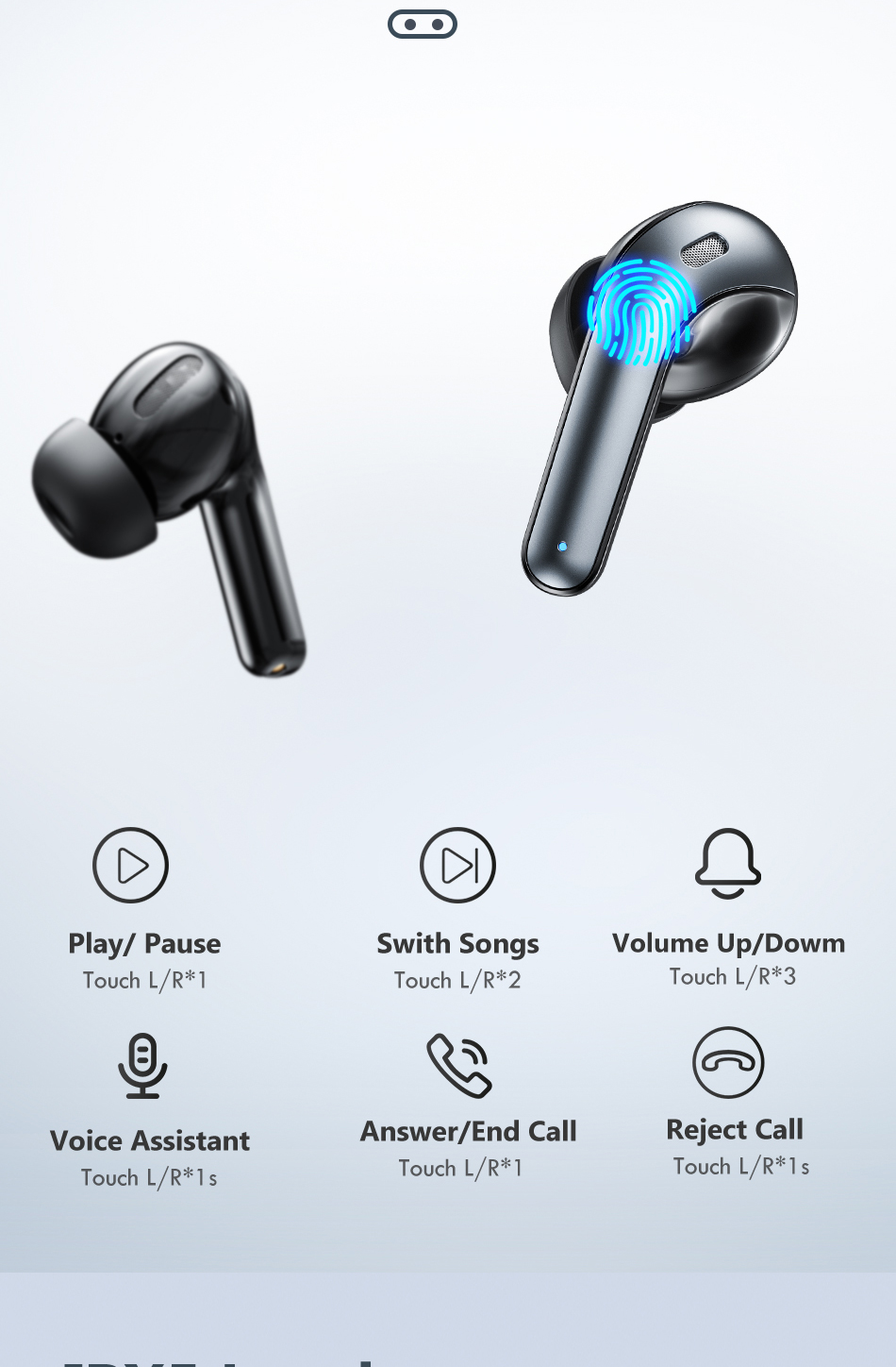 LED TWS Earbuds Bluetooth 5.0 Earphones for Huawei Iphone Teal Simba