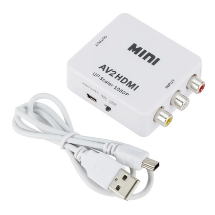 Boîtier de commutation compatible AV vers HDMI, convertisseur AV2HDMI