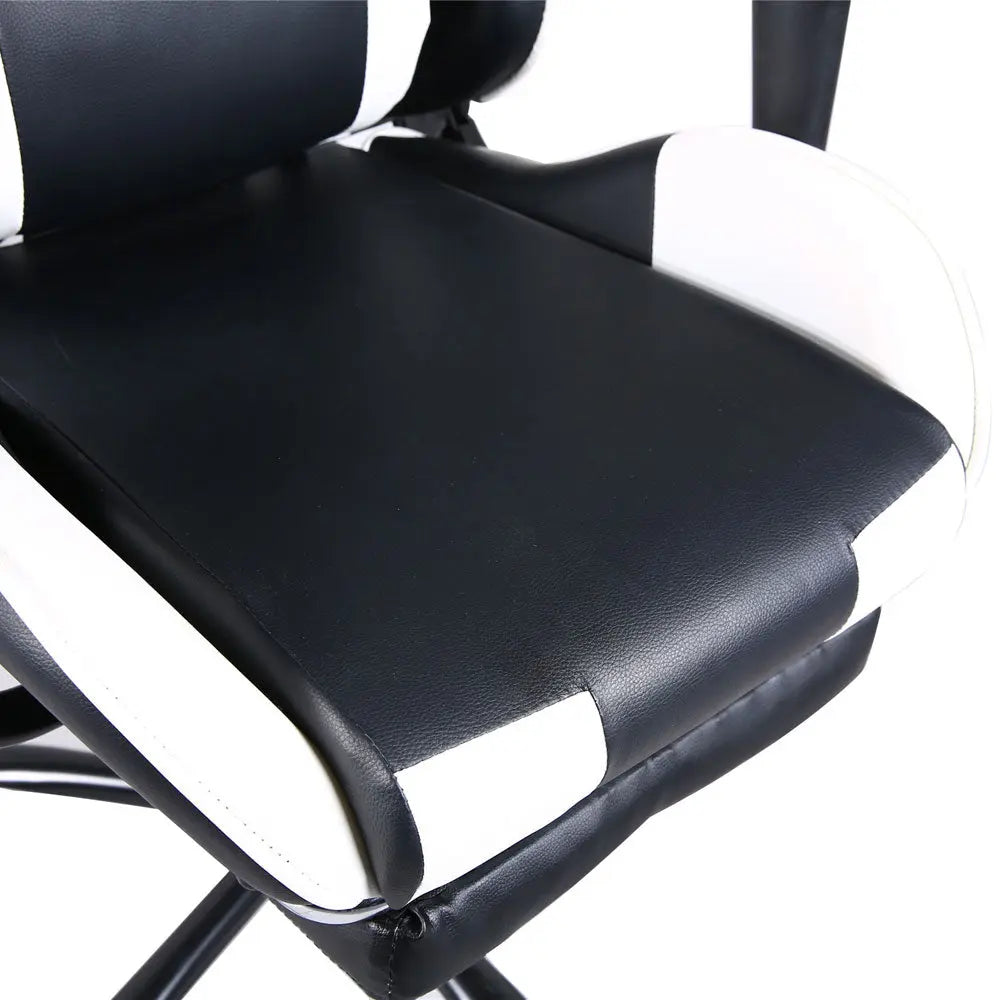 Swivel Chair Racing Gaming Chair Office Chair with Footrest Tier - Shakefav.com