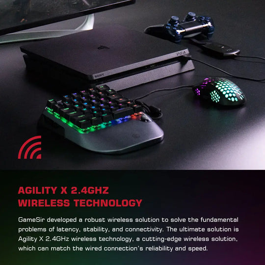 GameSir VX2 AimSwitch Wireless Bluetooth Gaming Keyboard and Mouse Lilac Milo