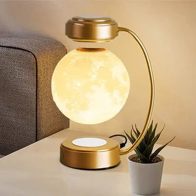 Portable Magnetic Levitation Moon Lamp LED Rotating Dangling Lamp Lilac Milo