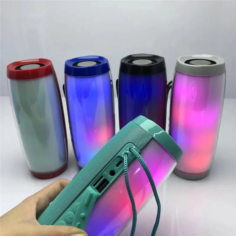 Wireless Portable Bluetooth Stereo Speaker with LED Light - Shakefav.com