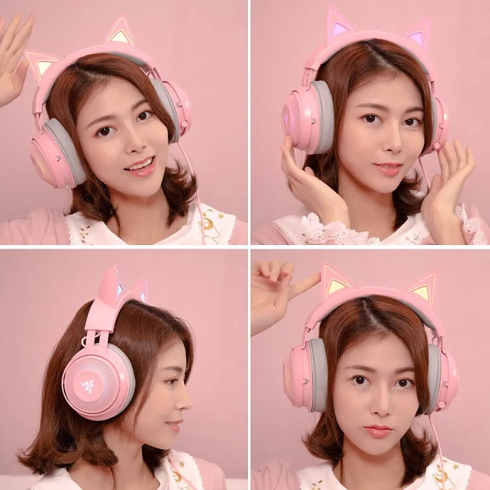 Gaming Headset Headphone with Microphone Lilac Milo