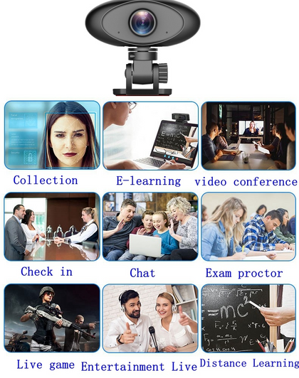 HD 1080P Webcam Noise Reducing USB Computer Desktop Camera