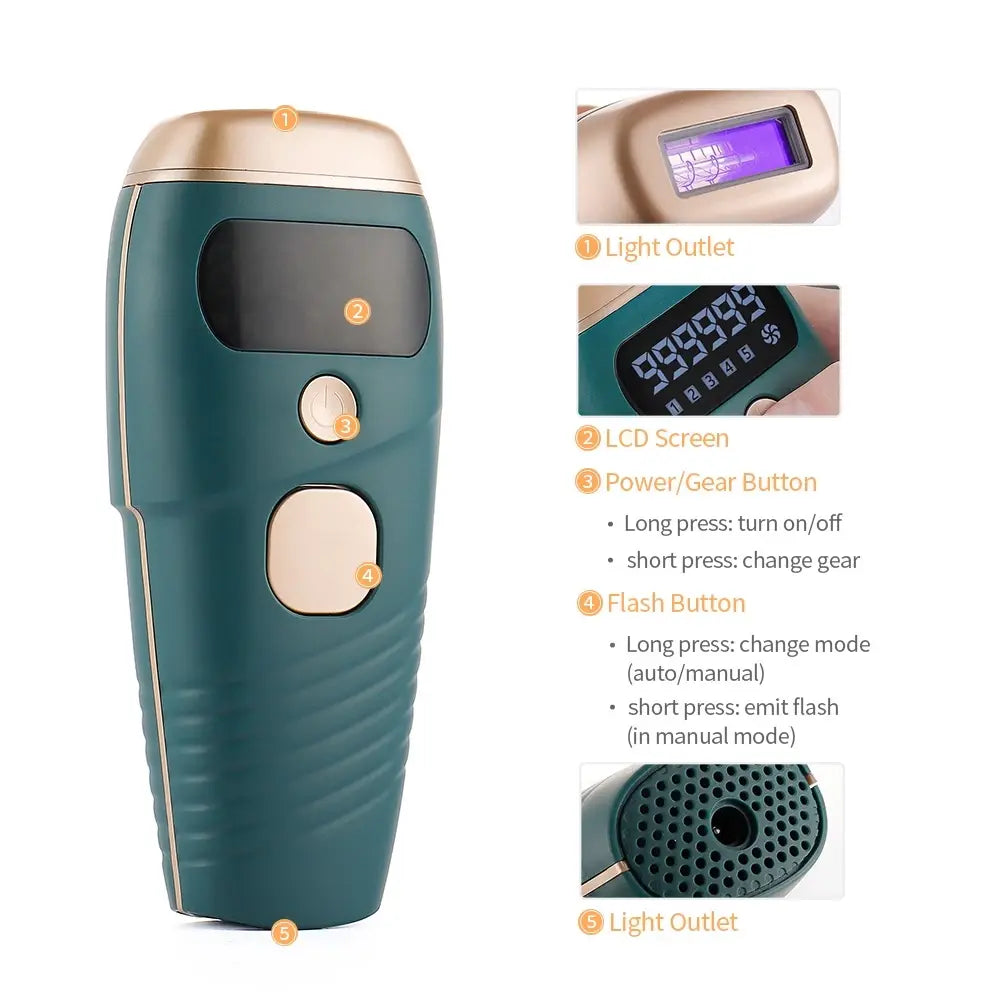 IPL Laser Epilator Painless 999999 Flashes Hair Removal Hair Remover - Shakefav.com