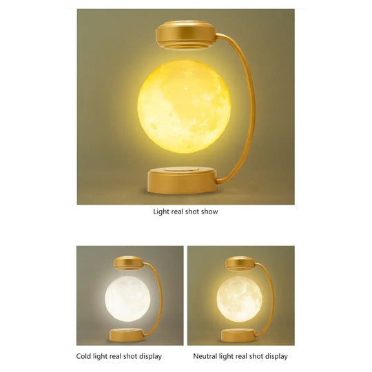 Portable Magnetic Levitation Moon Lamp LED Rotating Dangling Lamp Lilac Milo