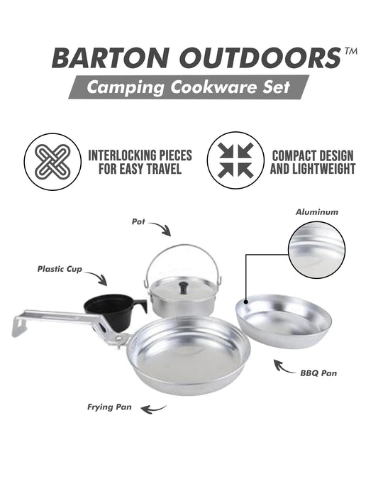 Camping Cookware Set, Aluminum - Shakefav.com