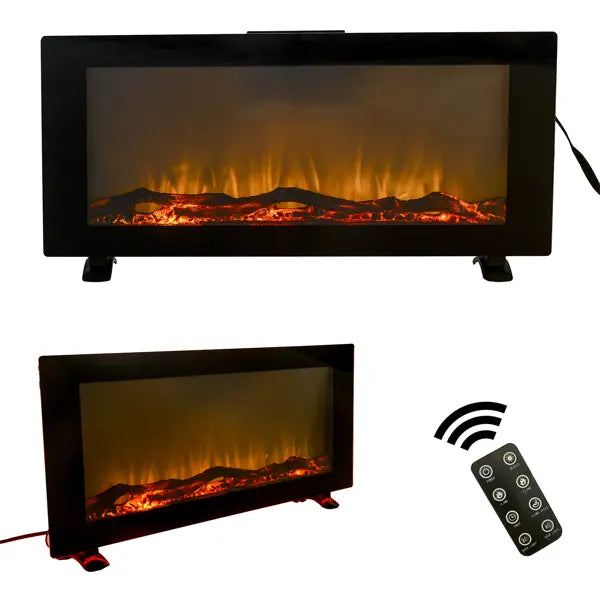 42 Inches 10 Colors Backlight Wall-Mounted Electronic Fireplace - Shakefav.com