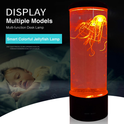 LED Tower Fantasy Jellyfish Lamp With Remote Control