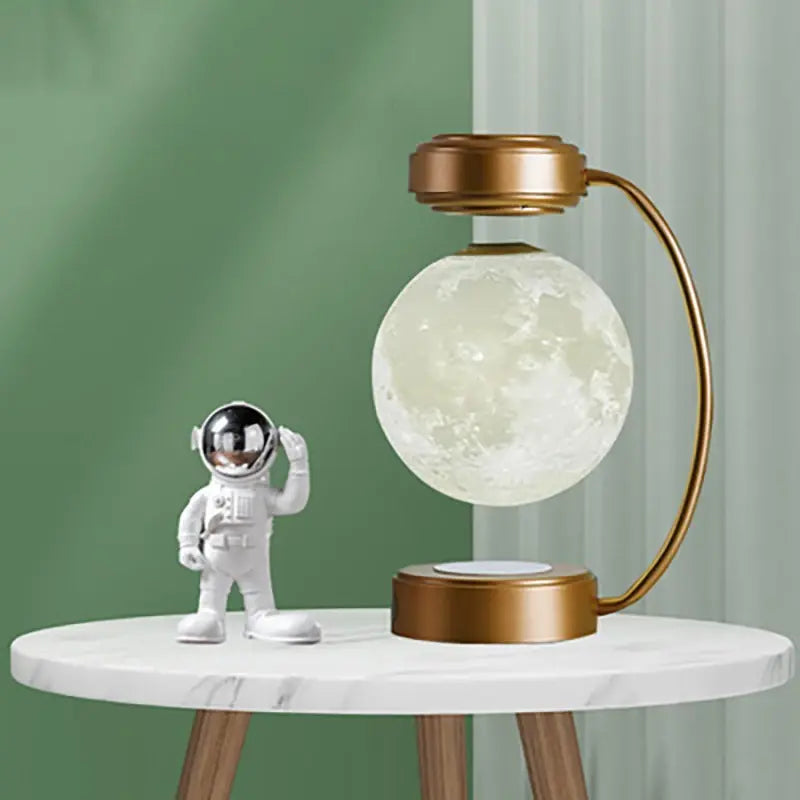 Creativity Magnetic Levitation Moon Lamp LED Rotating Dangling Lamp Teal Simba