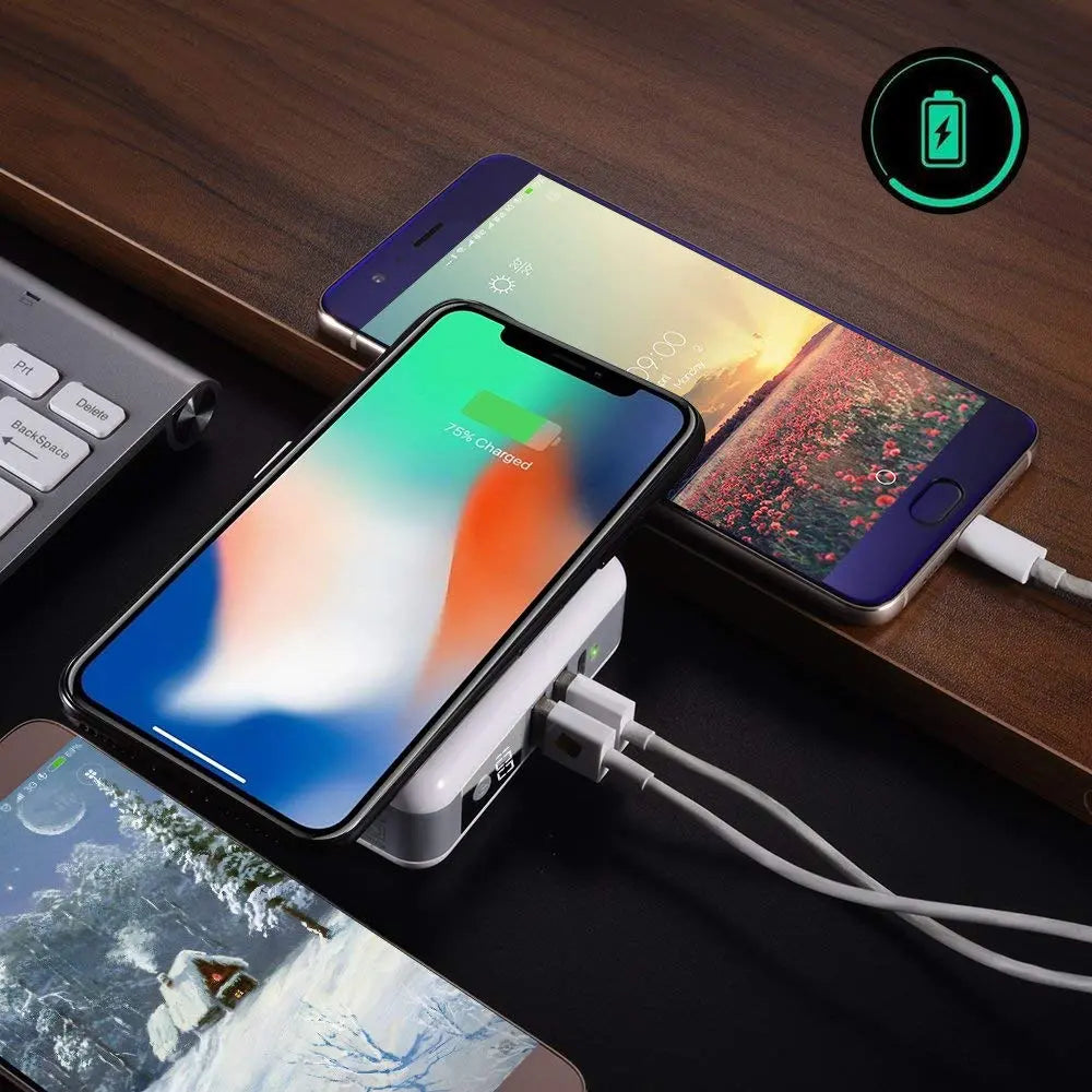 World Wide Multi-Power Gizmo With Wireless Charger And Stored Power Salmon Lucky