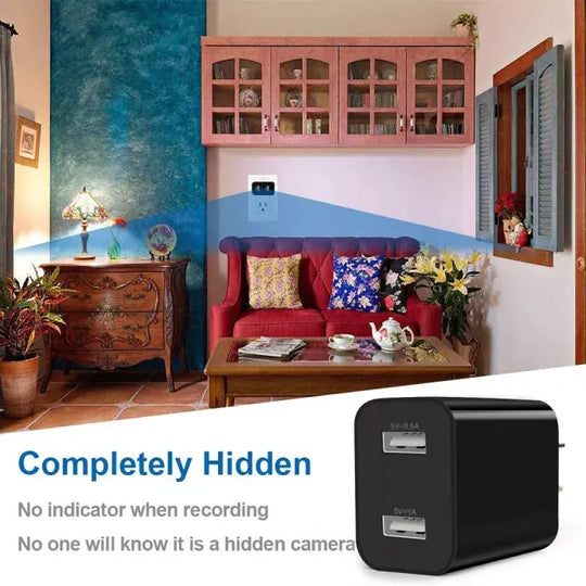 Dual USB Charger Hidden WiFi Camera HD Home Security Camera - Shakefav.com