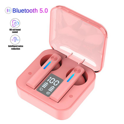 Écouteurs Bluetooth LED TWS sans fil avec microphone
