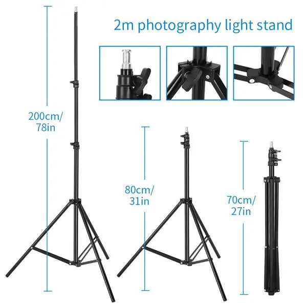 Softbox Lighting Kit Photo Equipment Studio Softbox with E27 Socket Teal Simba