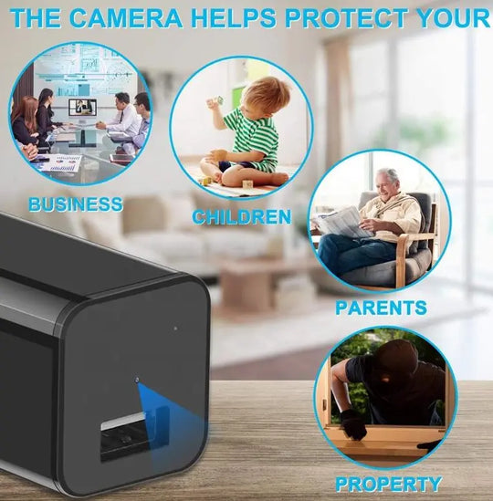 1080P Nanny Cam Spy Camera Charger Hidden Camera Lilac Milo