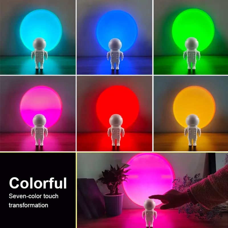 Rechargeable  Astronaut LED Sunset Projection Lamp Lilac Milo