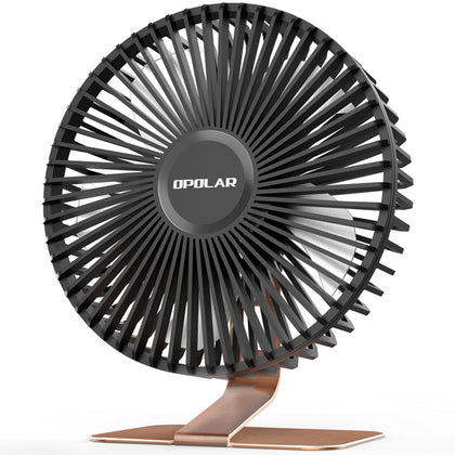 Ventilateur de bureau USB avec flux d'air puissant amélioré avec support de couleur cuivre