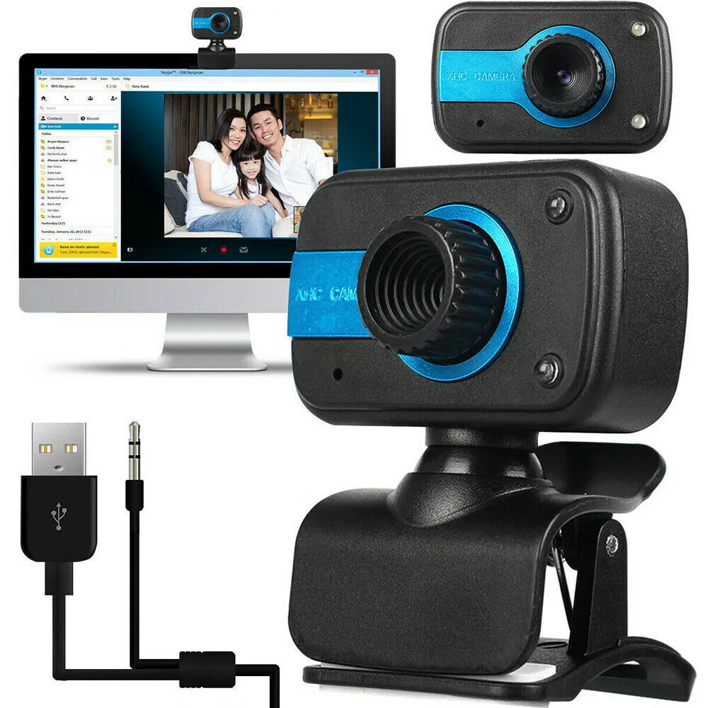 HD USB Web Camera Webcam Video Recording With Microphone Lilac Milo