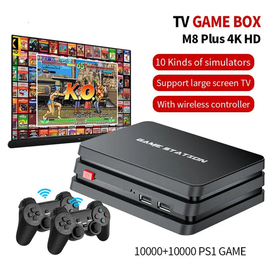 Video Game Consoles Built-in 10000+Games With Wireless Controller Teal Simba