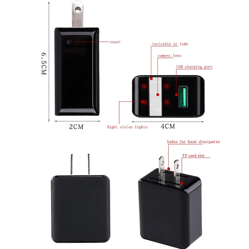 WIFI Camera HD 1080P Wall Charger Hidden Camera - Shakefav.com