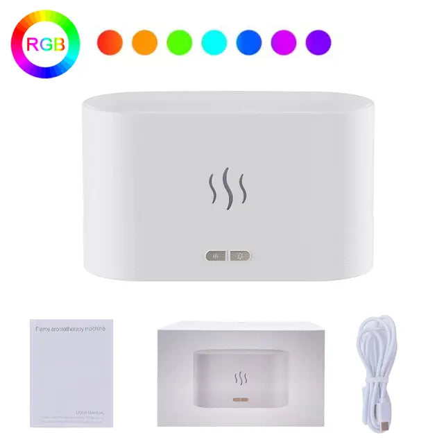 Colorful Flame Air Humidifier USB Aroma Diffuser Lilac Milo