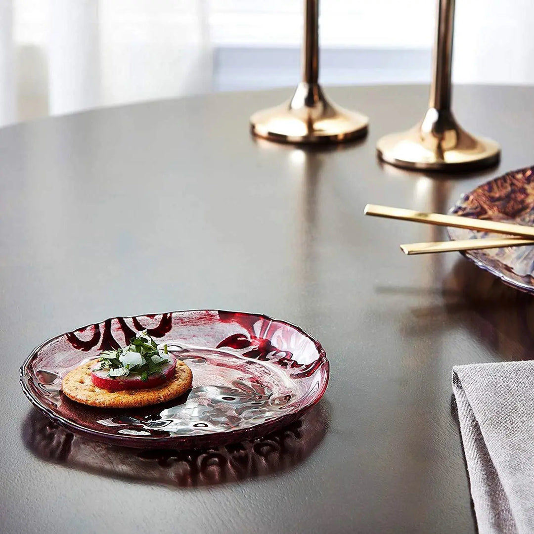 Set/4 Damask 6" Canapé Plates - Shakefav.com