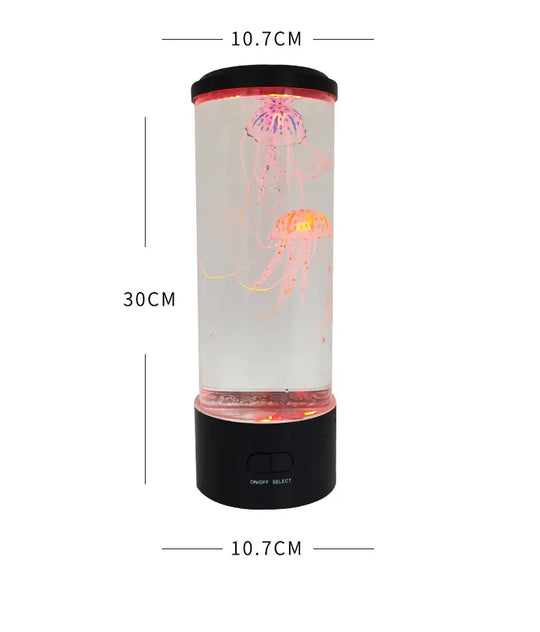 LED Tower Fantasy Jellyfish Lamp With Remote Control Lilac Milo