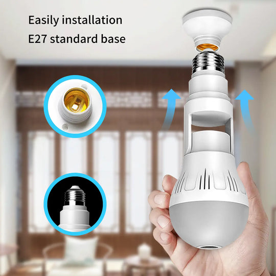 Night Vision 360 Wifi Panorama Camera Bulb - Shakefav.com