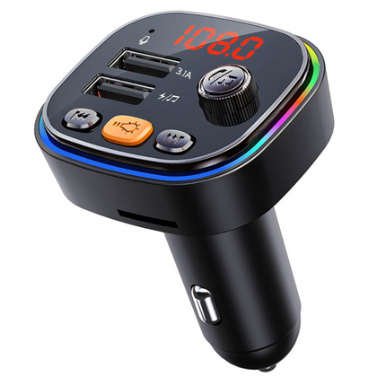Lecteur MP3 Bluetooth mains libres, chargeur de voiture rapide double USB