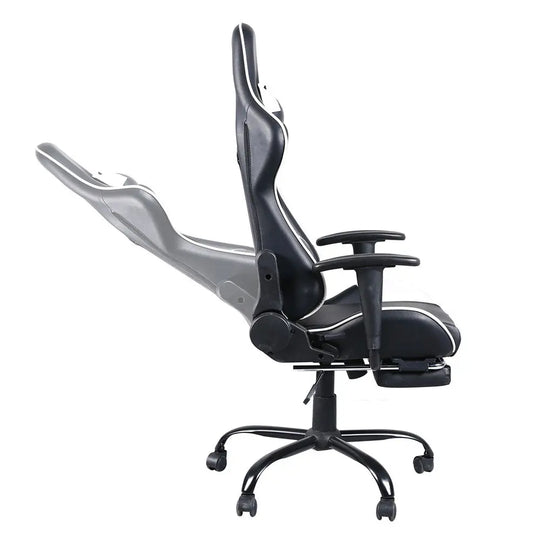 Swivel Chair Racing Gaming Chair Office Chair with Footrest Tier - Shakefav.com