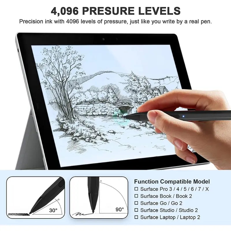 Stylus Pen 4096 Pressure  For Surface Pro 5 6 7 Go Book Laptop Teal Simba