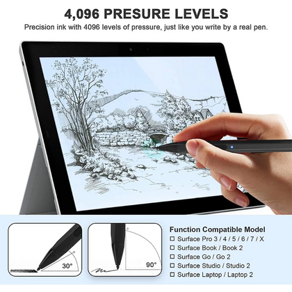 Stylus Pen 4096 Pressure  For Surface Pro 5 6 7 Go Book Laptop