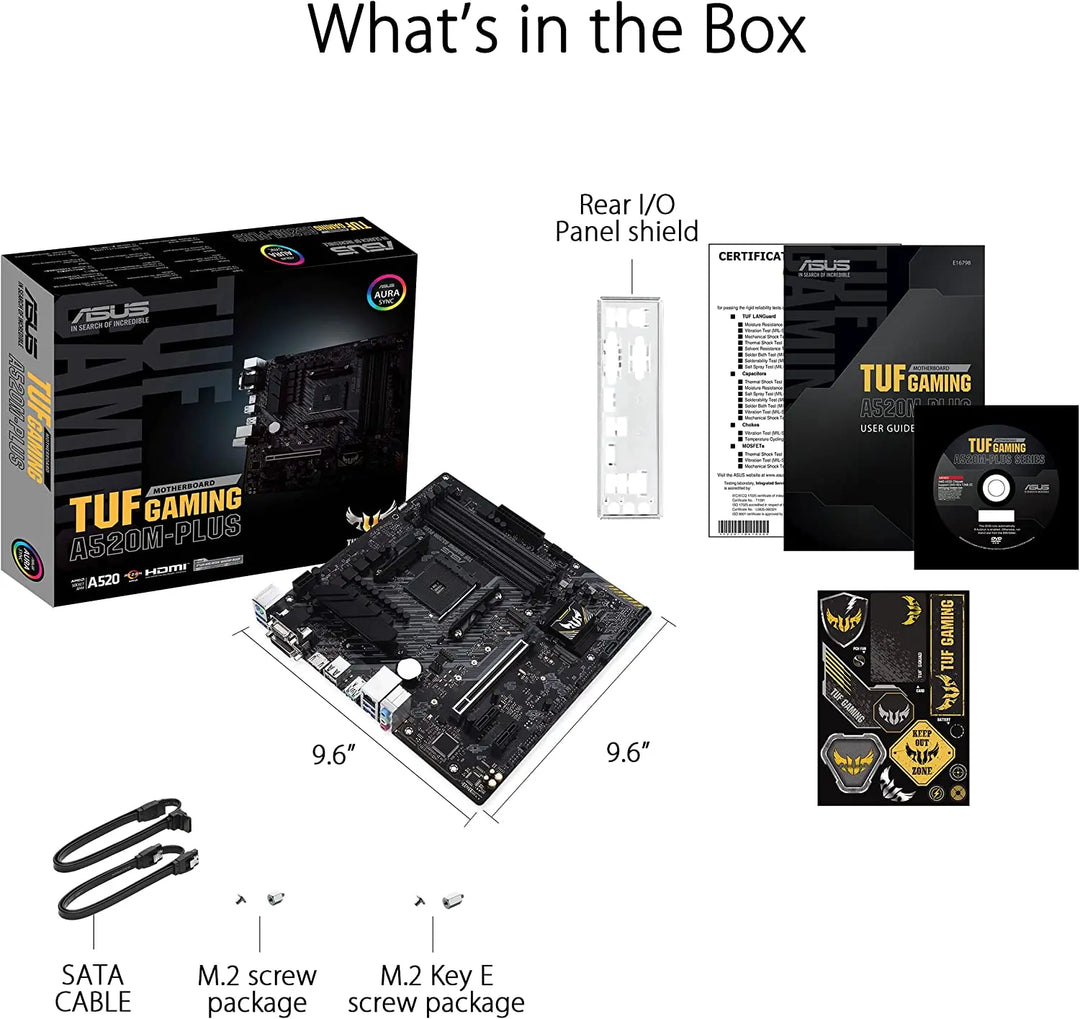 ASUS TUF Gaming A520M-Plus AMD A520 (Ryzen AM4) Micro ATX Motherboard Lilac Milo